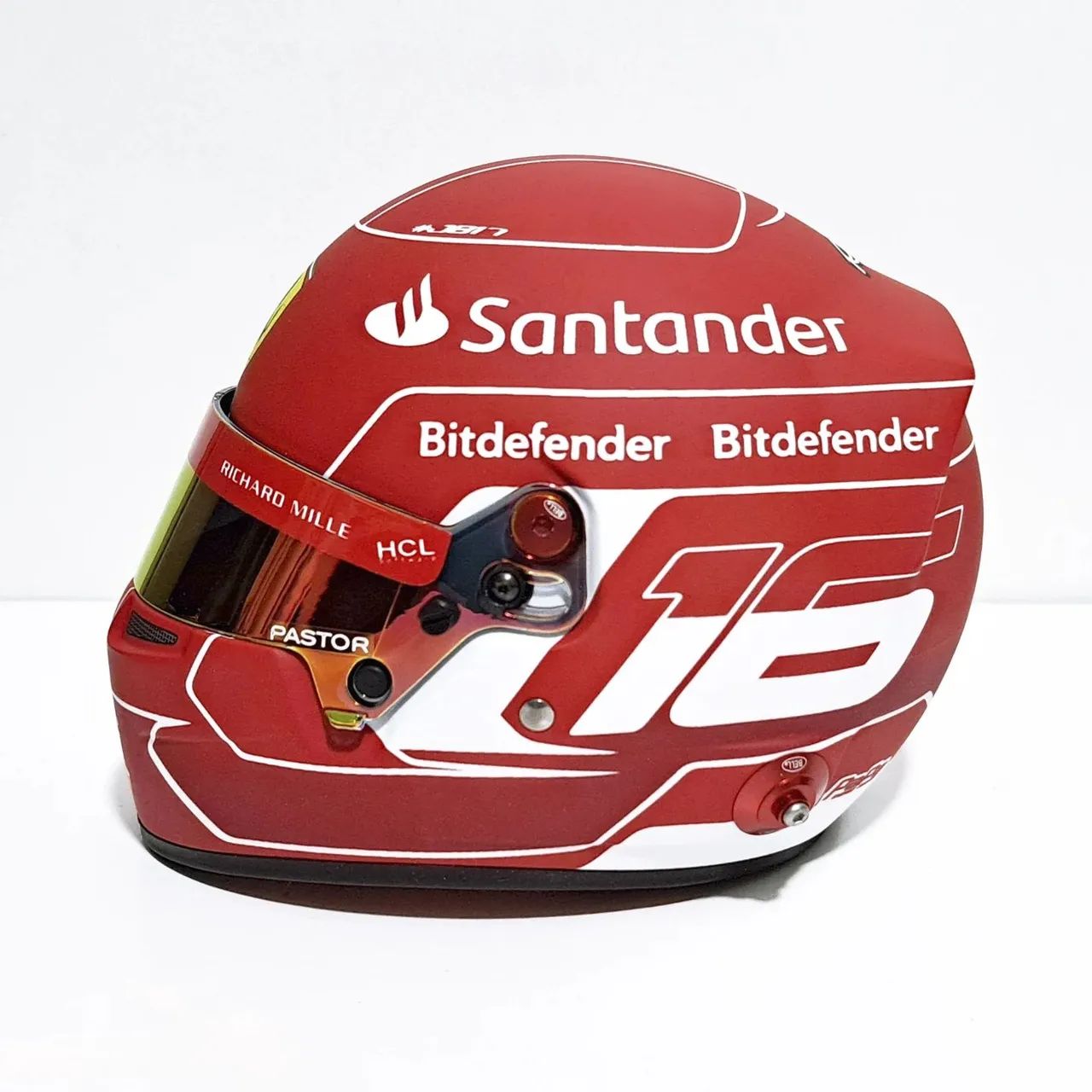 Miniatura Capacete de Fórmula 1 - Charles Leclerc - Ferrari - Escala 1/2 - Foto 3