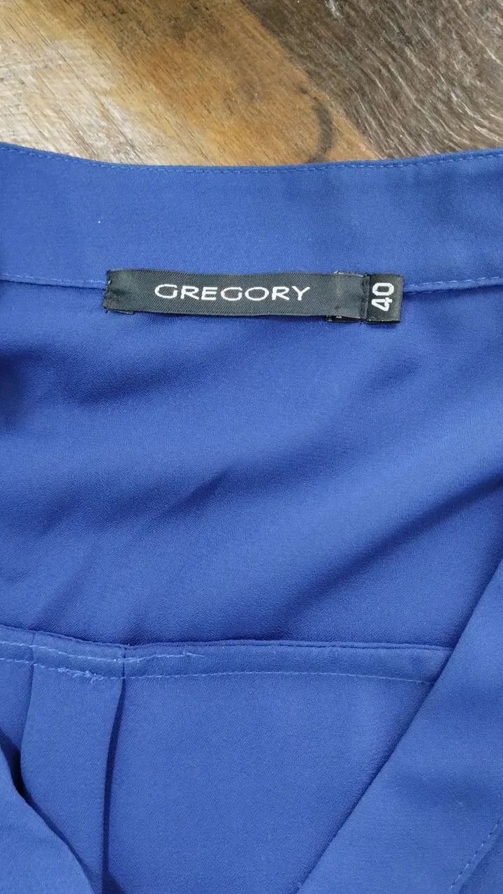 Blusa azul de manga comprida Gregory  - Foto 3
