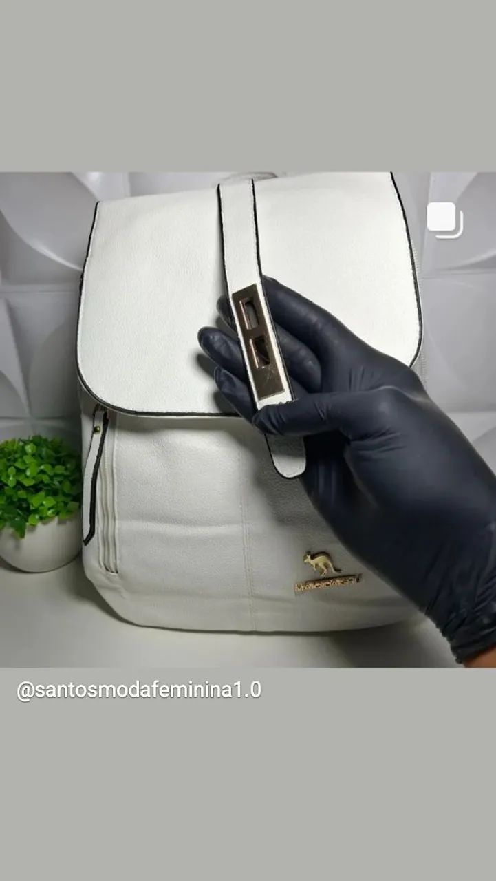 Mochila Feminina Branca - Foto 2