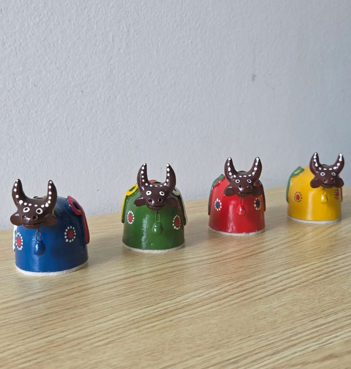 Conjunto Bumba Meu boi de cerâmica artesanal de Recife (PE) p/ decoração - Foto 2