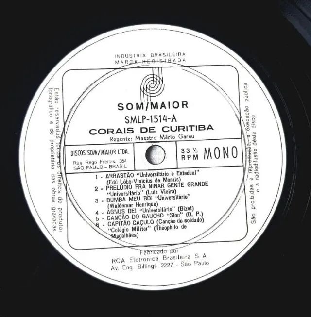 LP Disco Vinil - Corais de Curitiba - Regente Mário Garau - Anos 60 - Foto 2