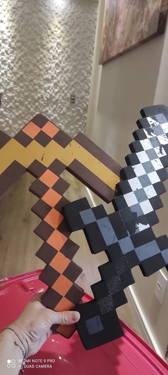 Pickaxe Minecraft - Brinquedo de espuma