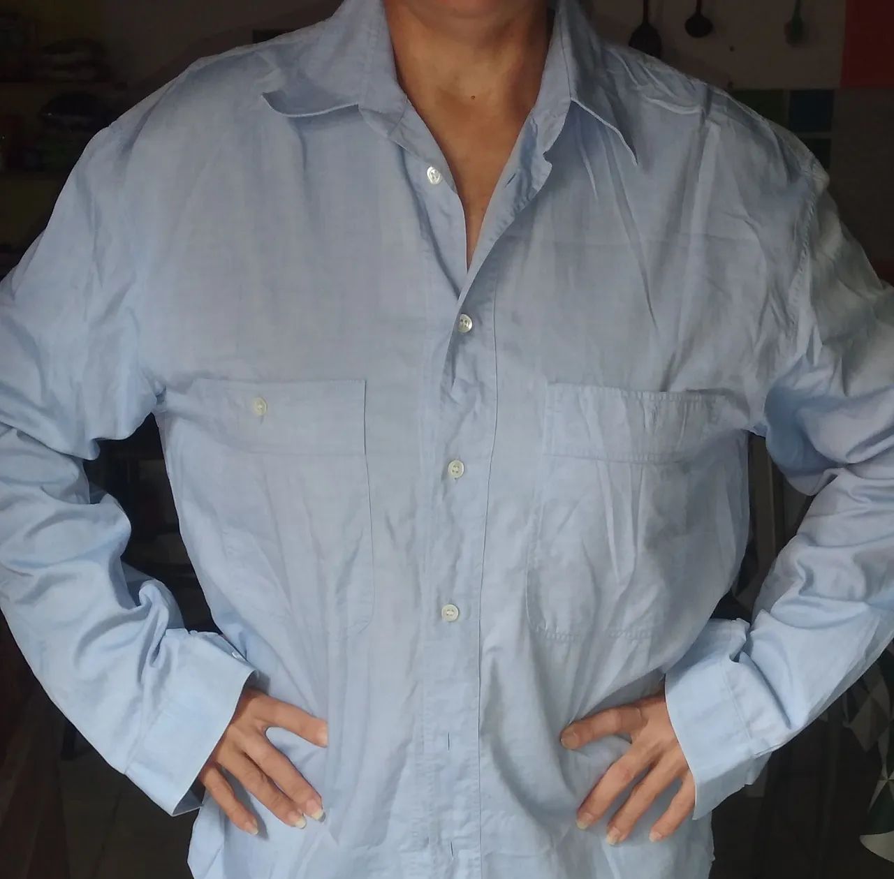 Camisa social azul  - Foto 3