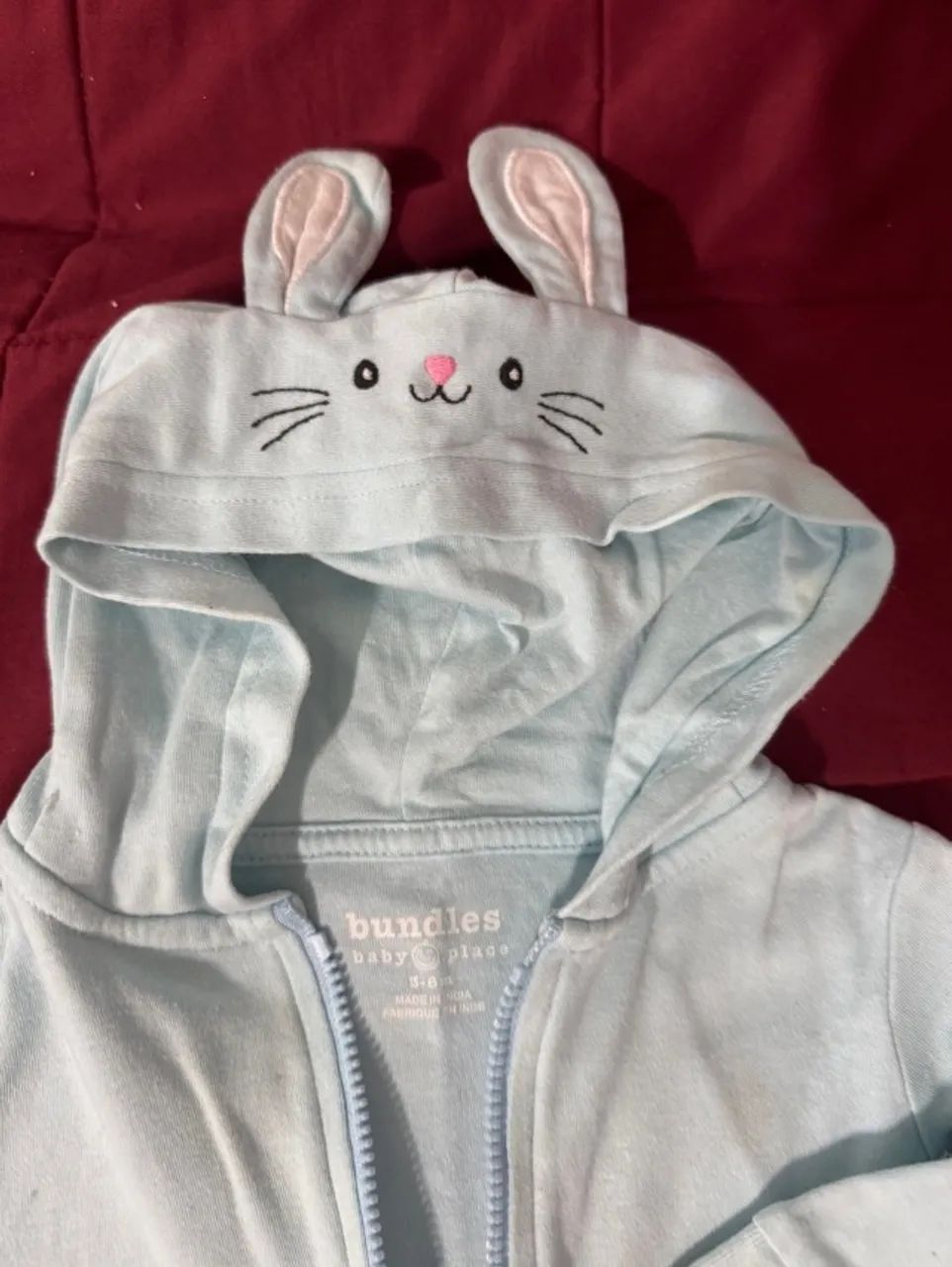 blusa com capuz tema colhinho tamanho 3 a 6 meses importado 