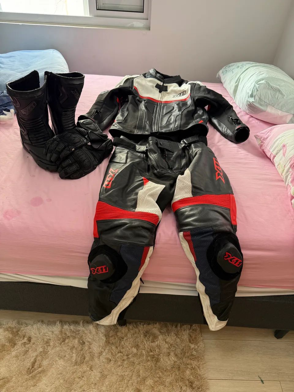 Macacão x11 speed 2 completo bota e luva - Foto 3