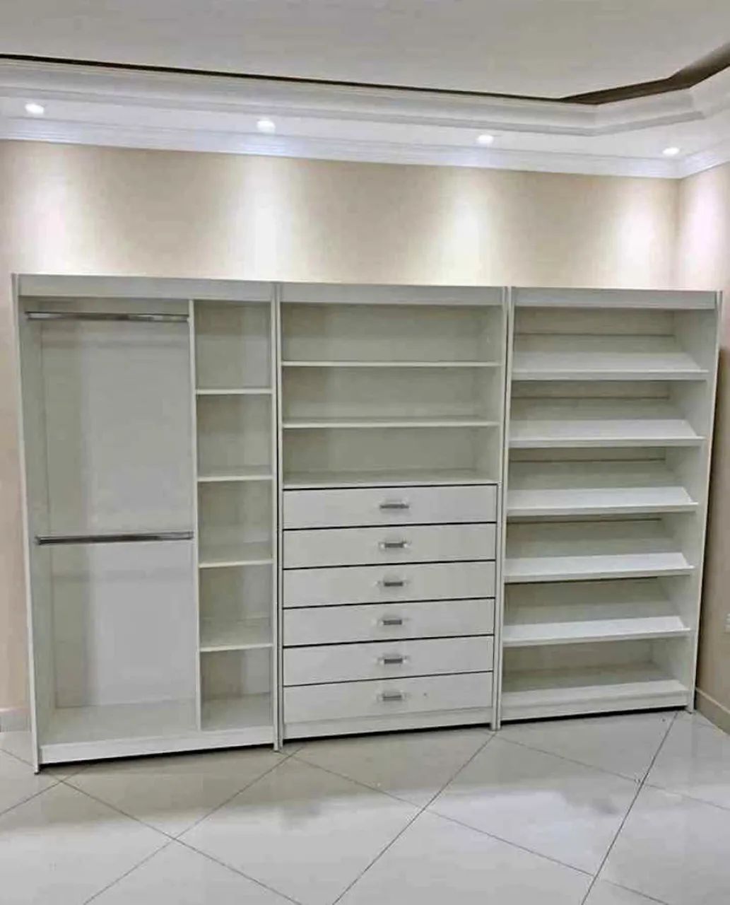KIT CLOSET BRANCO MODERNO - NOVO