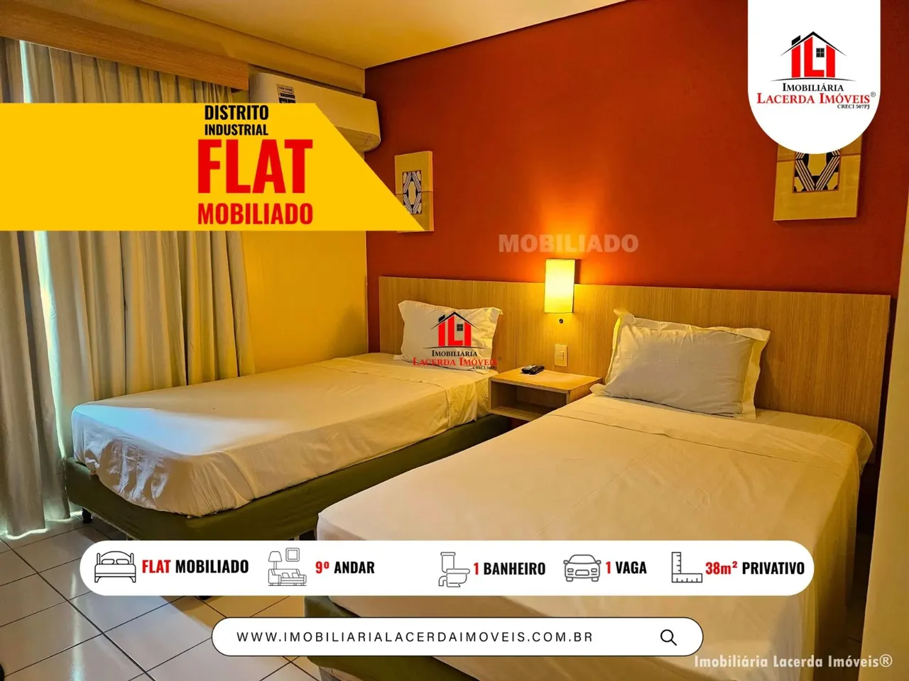 Flat Sleep Inn Manaus Mobiliado no 9º andar | Nascente | 1 vaga