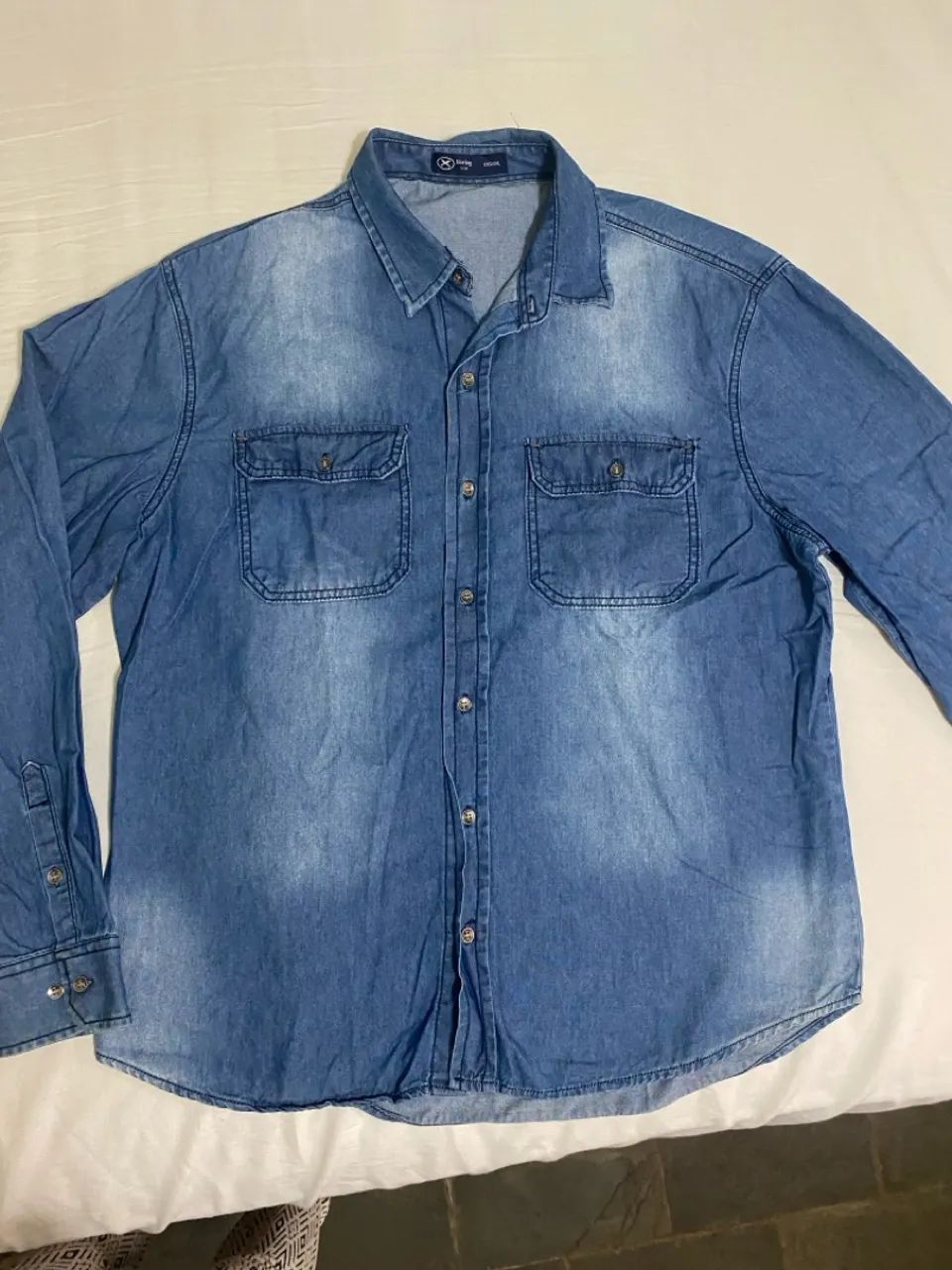 Camisa Jeans Masculina Hering - Foto 5