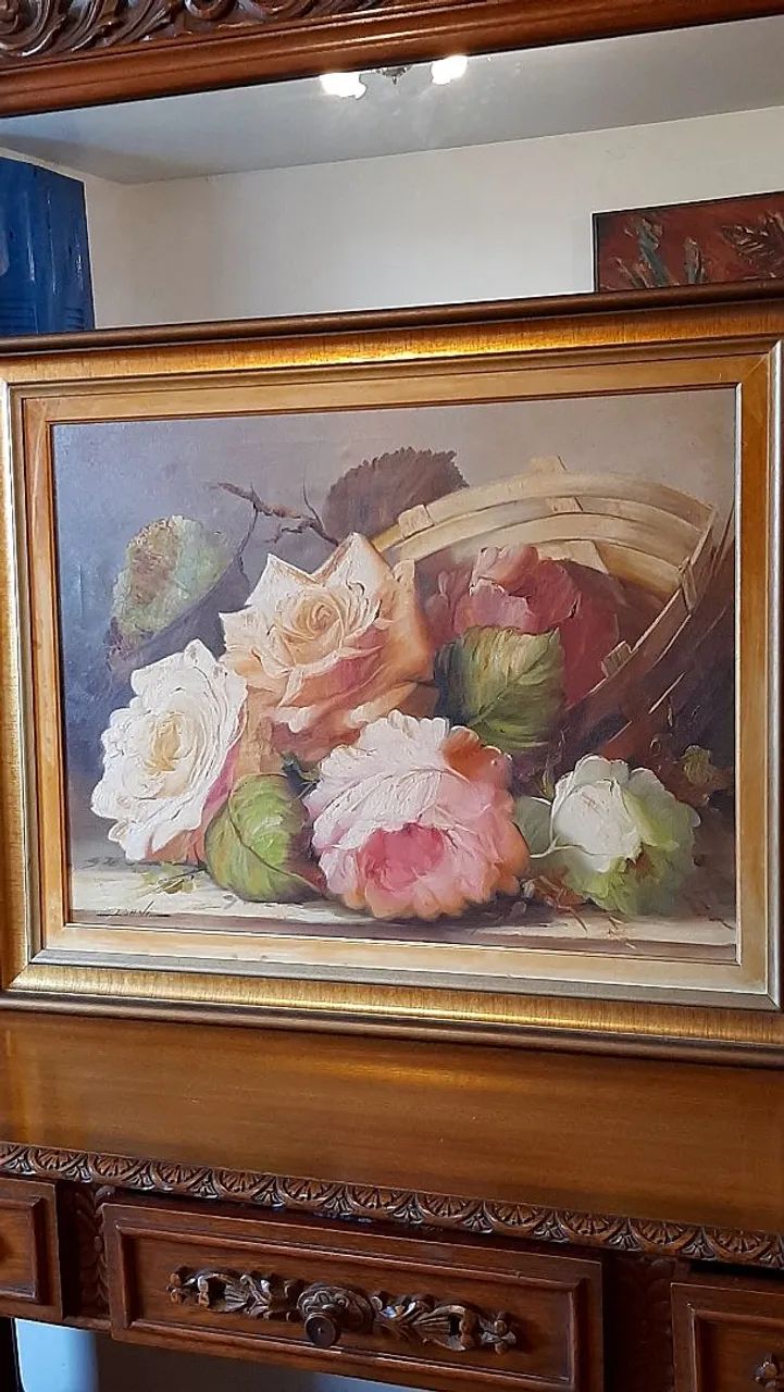 Óleo sobre tela do renomado artista "Davi das flores". 