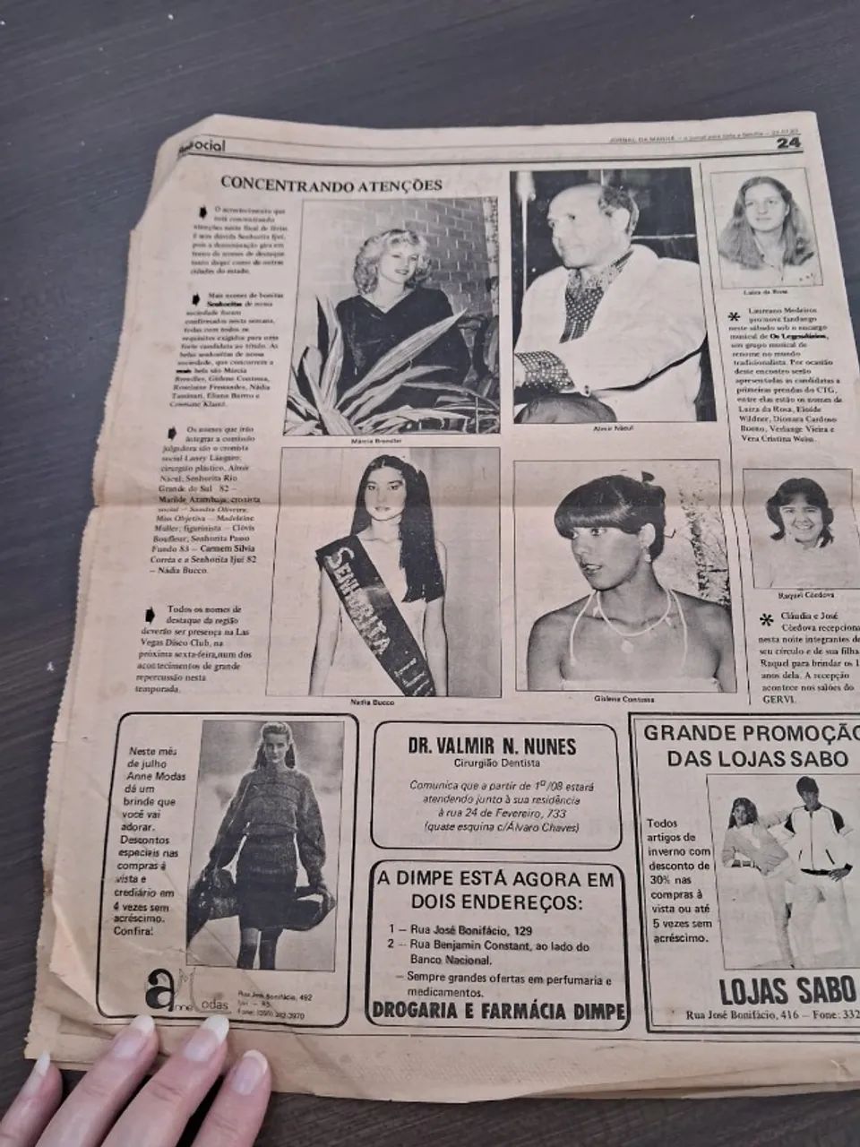 Parte Da Edição Do Jornal Da Manhã Do Dia 23-07-1983 Antiguidade - Foto 3