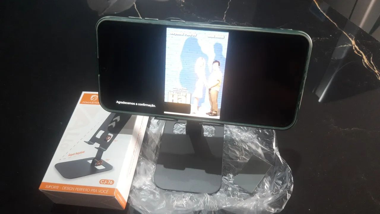 suporte de mesa para celular ou tablet - metal - já é o preço final - Foto 2