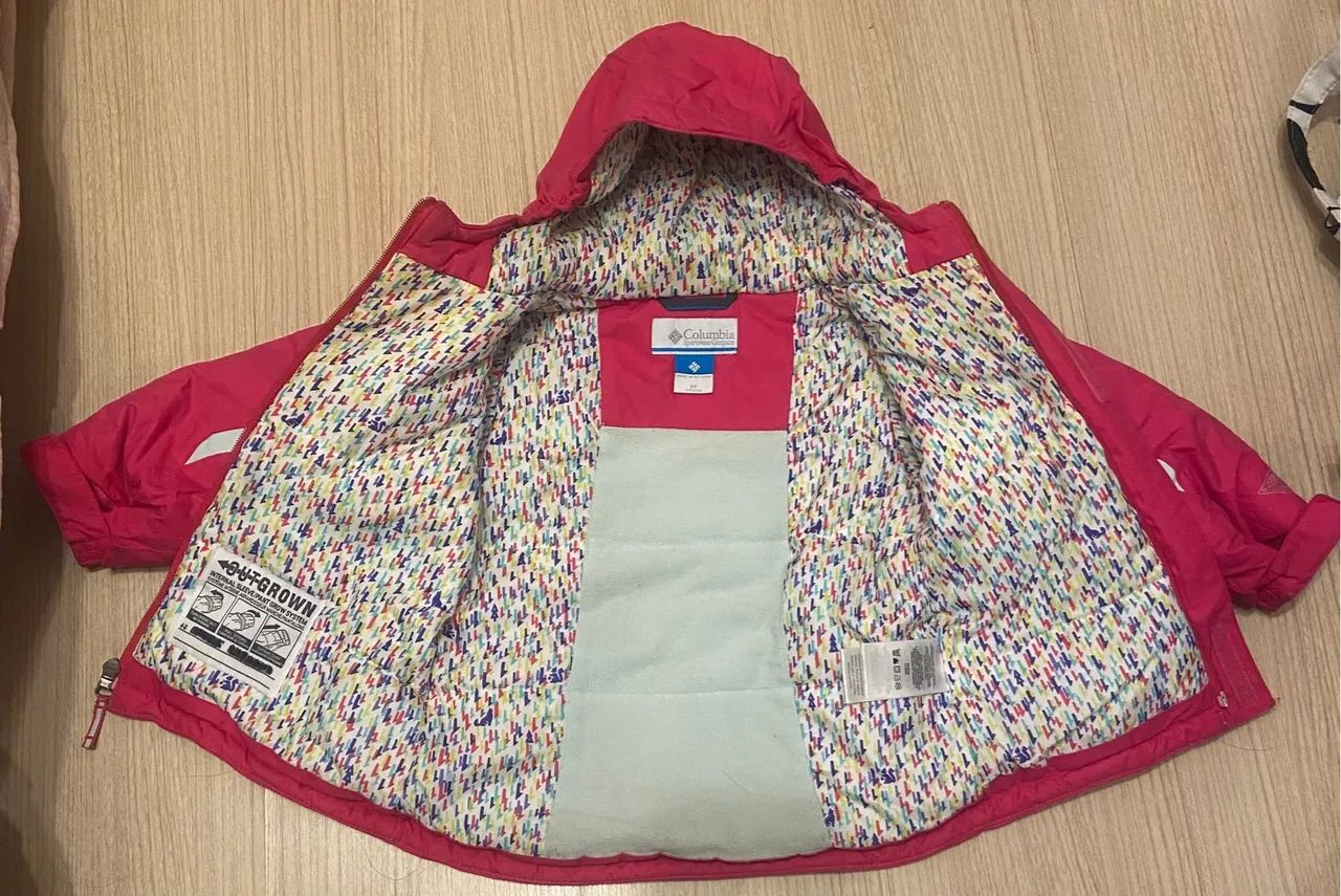 Conjunto Columbia Pink - Macacão Jaqueta ski Neve Infantil Impermeável 3T - Foto 2