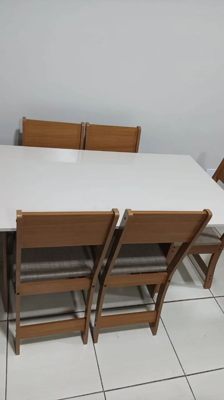 Mesa nova com 6 cadeiras tampo MDF  - Foto 2