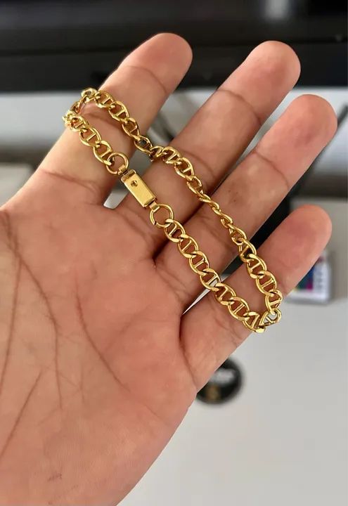 Pulseira top moeda banhado - Foto 3