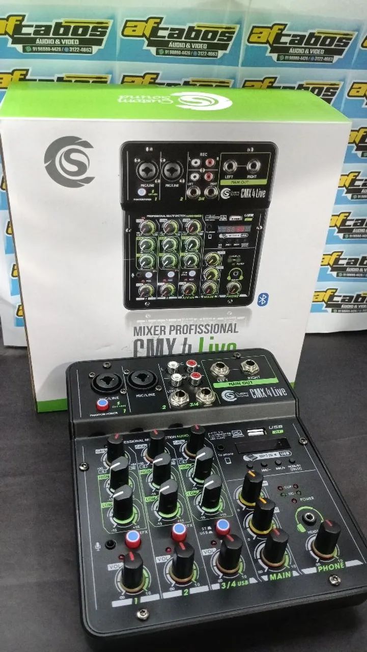 Mixer Profissional CMY 4 Live 4 canais 