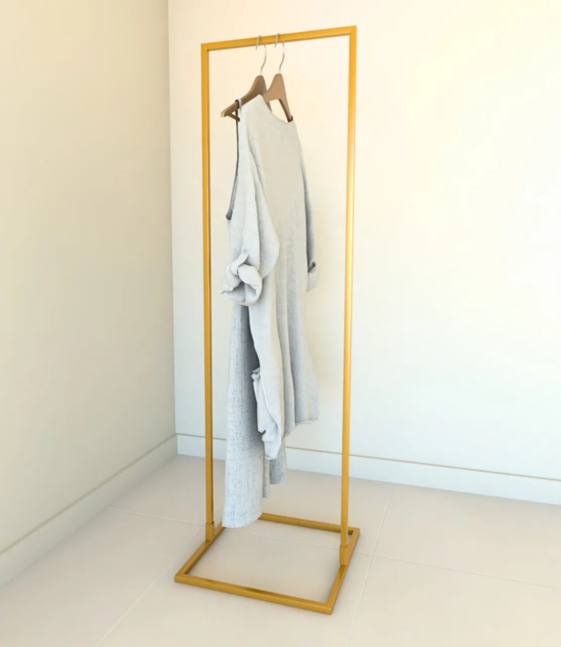 Arara De Chão Cabideiro De Metal P/loja Closet 