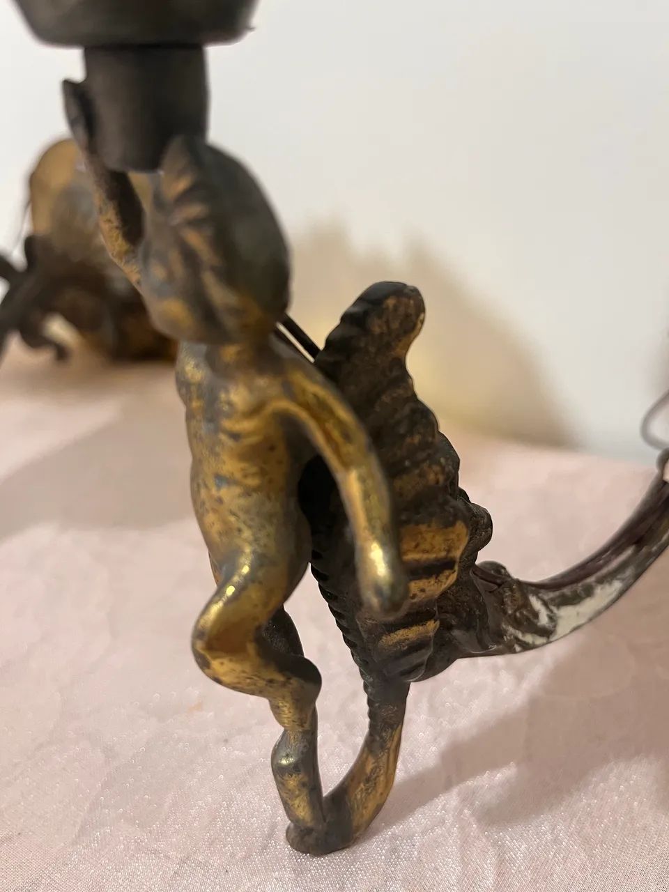 Par de arandelas dupla em bronze. - Foto 5