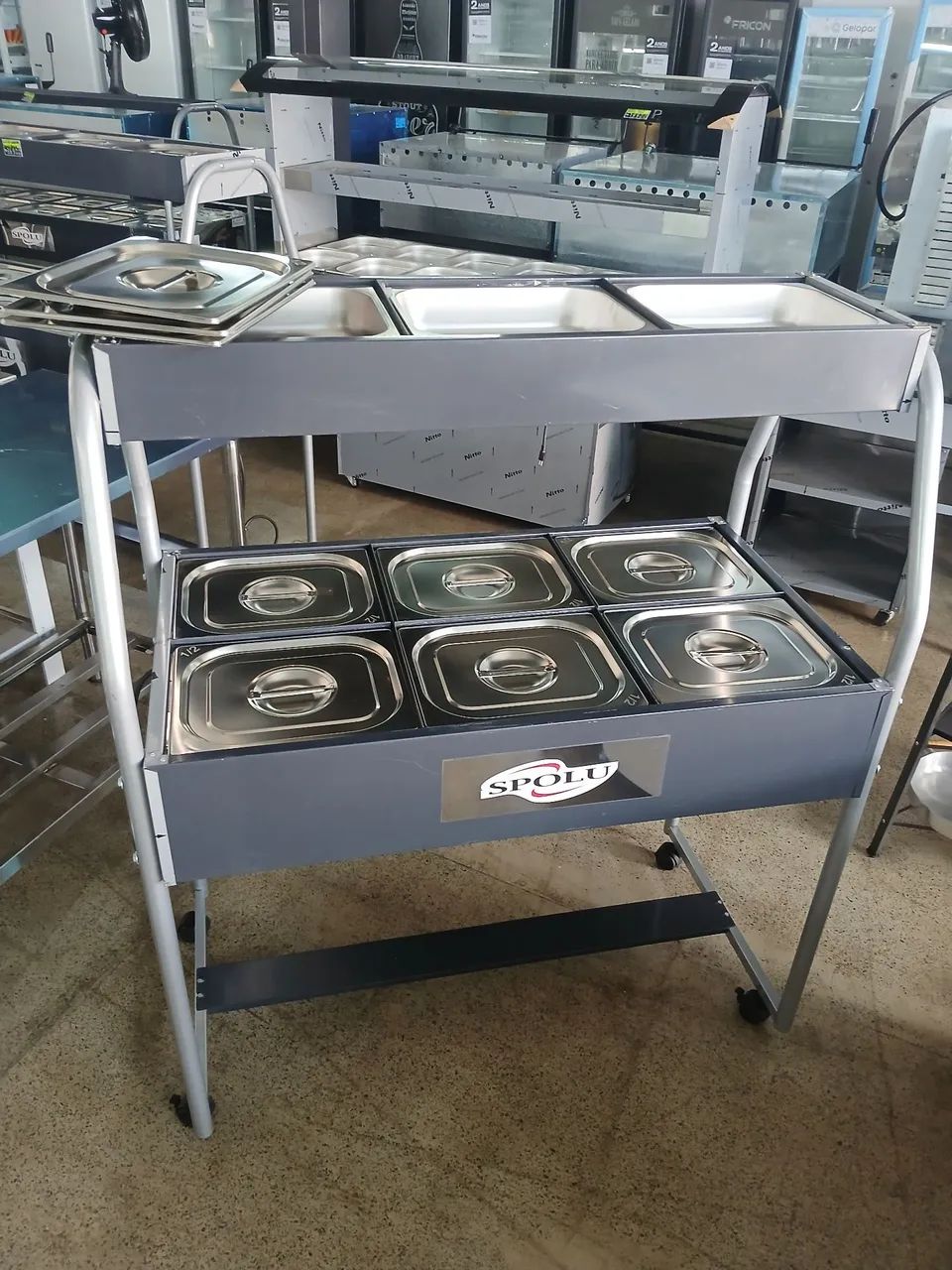 Buffet Self Service Carro Duplo 6 Cubas Quentes e 3 frias - Foto 2