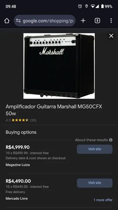 Amplificador Marshall MG50CFX - Foto 5