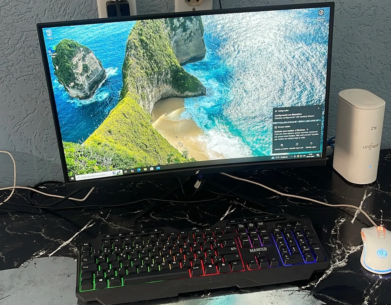 Computador Gamer Completo com Teclado e Mouse RGB