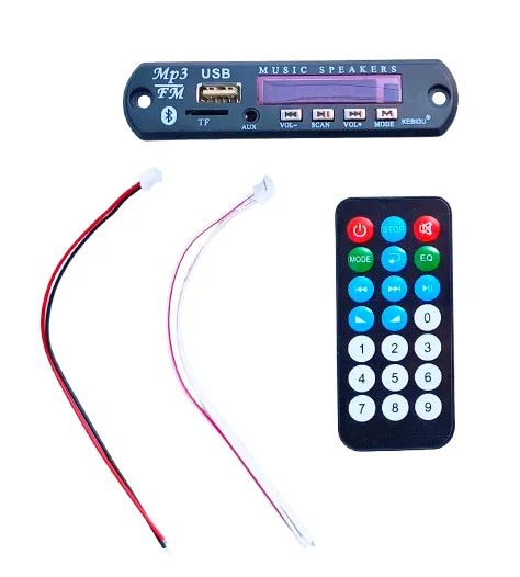 placa multimidia USB bluetooth antrada auxiliar micoSD FM controle remoto fonte inclusa - Foto 4