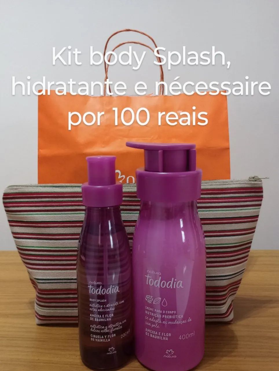 Kit Body Splash, Hidratante e Necessaire Natura - Foto 3
