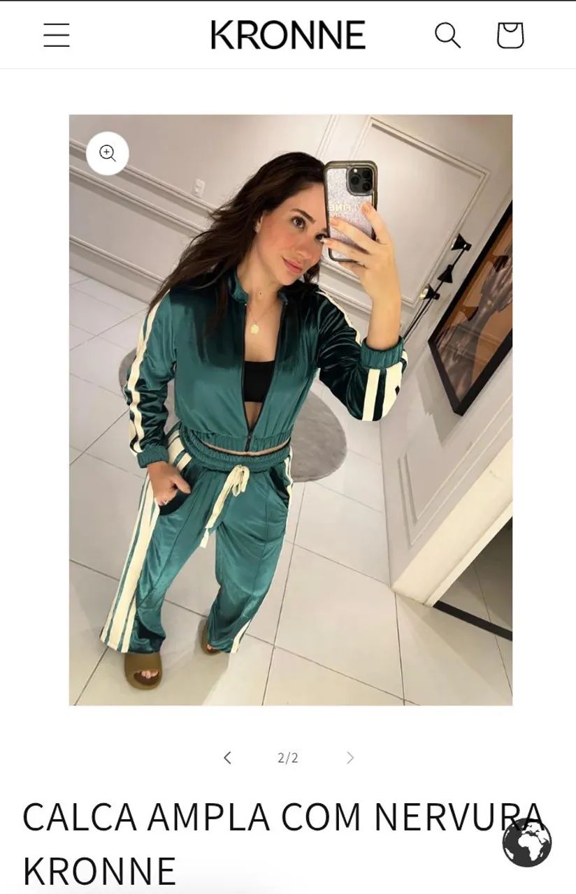 Calça moletom verde  - Foto 2