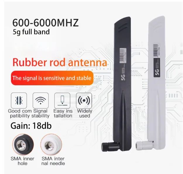 2x Antenas dobráveis de alto ganho omnidirecional 18dBi 6G
