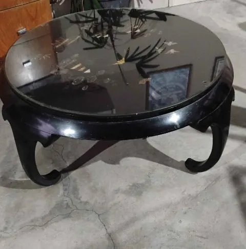 Mesa de centro em madeira preta