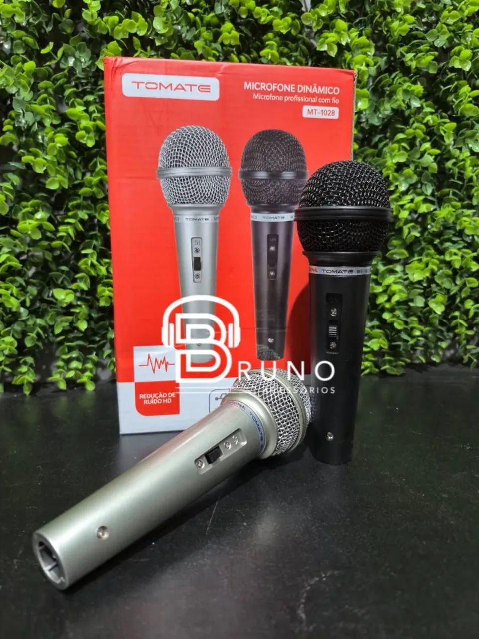 Microfone dinâmico profissional  duplo com fio - Foto 2