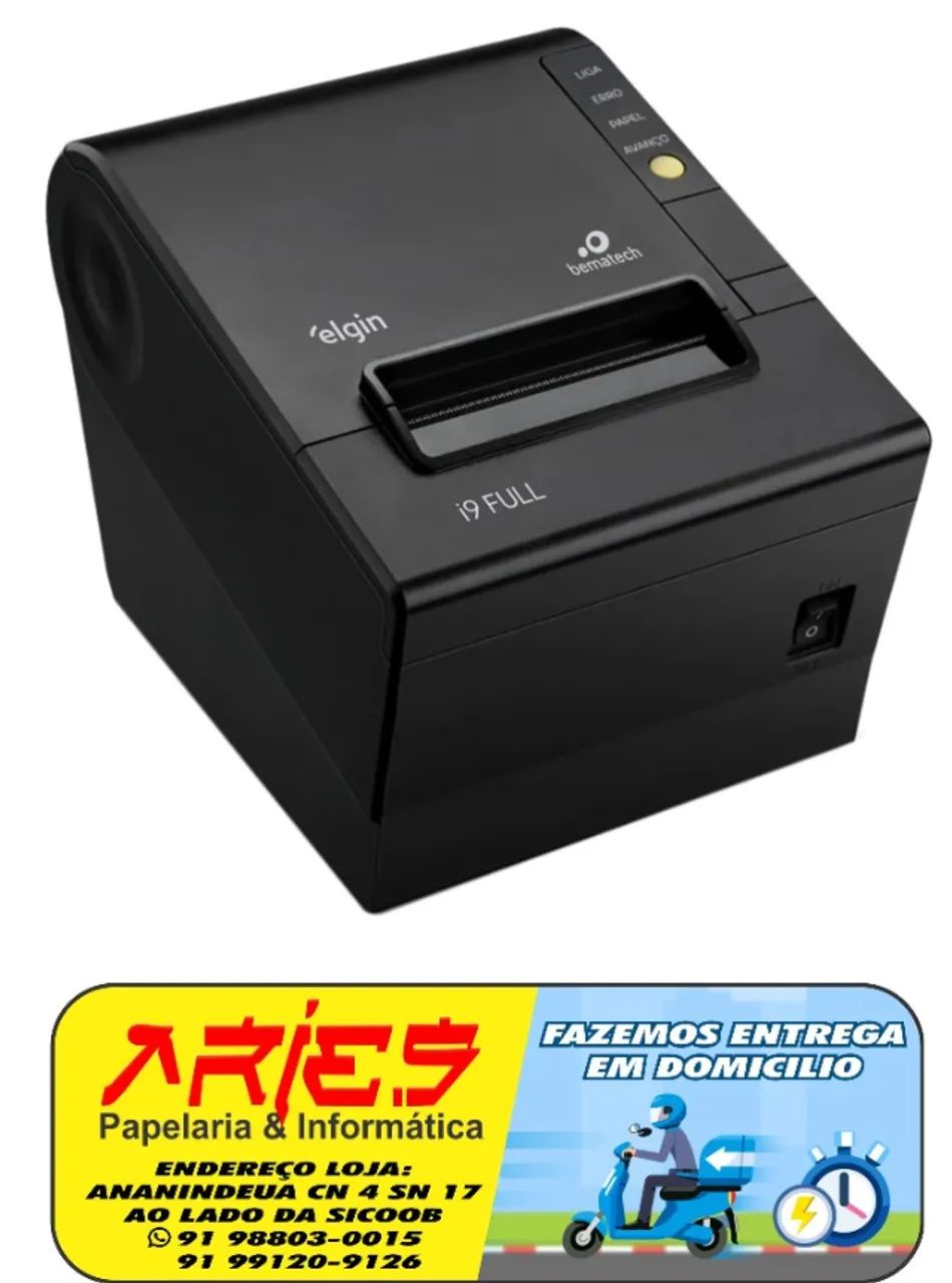 IMPRESSORA TÉRMICA DE CUPOM ELGIN I9 FULL CONEXÃO USB ETHERNET SERIAL