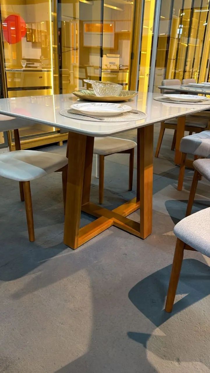 Mesa de Jantar com 6 cadeiras 1.60x90 - Foto 3