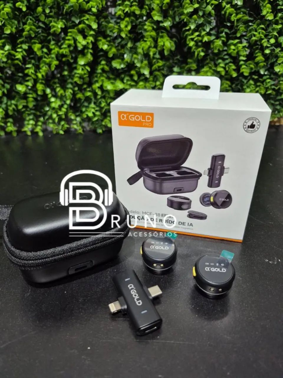 Microfone lapela duplo para celular e gravação  - Foto 2