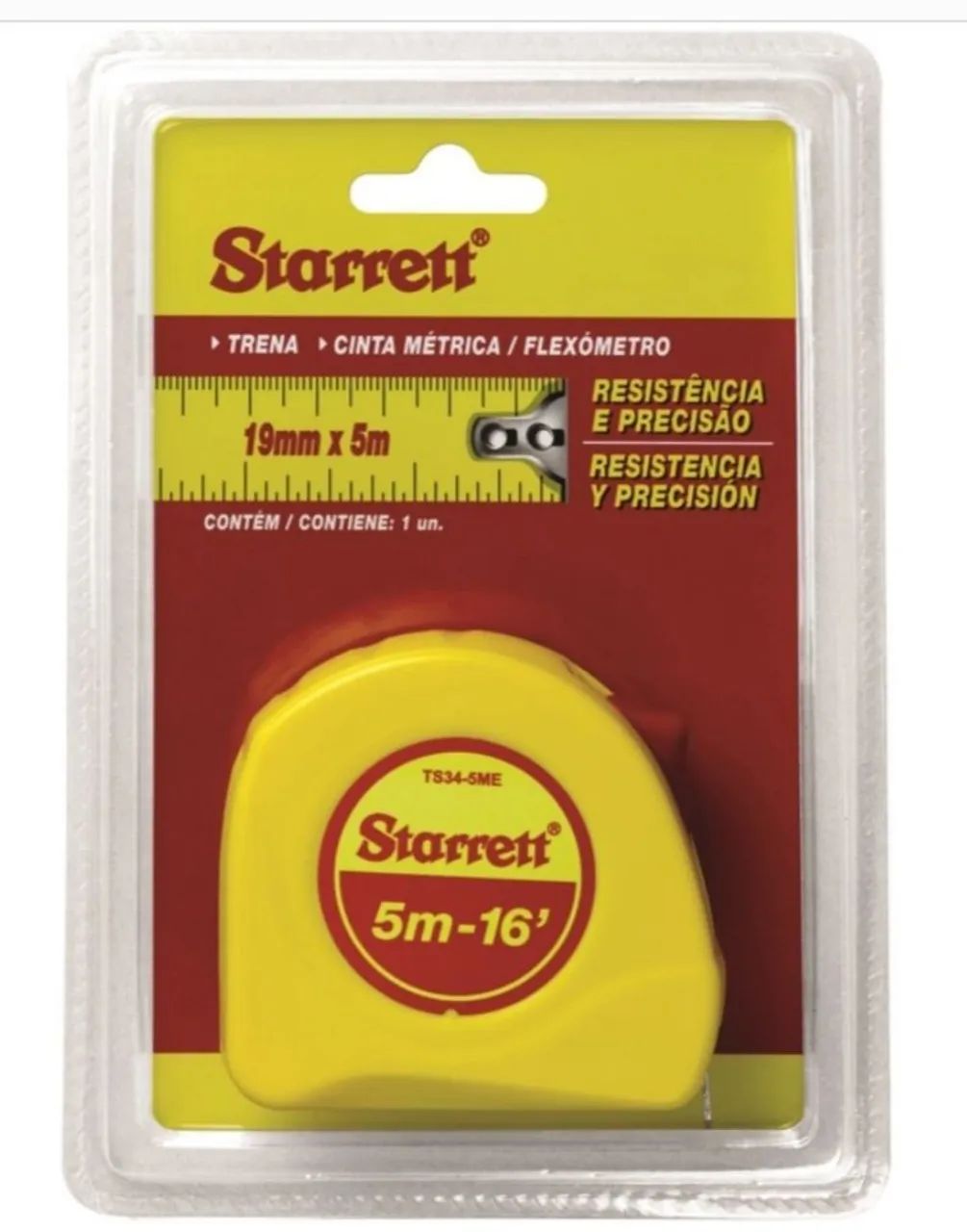 Trena de bolso amarela 5m 26" Starrett