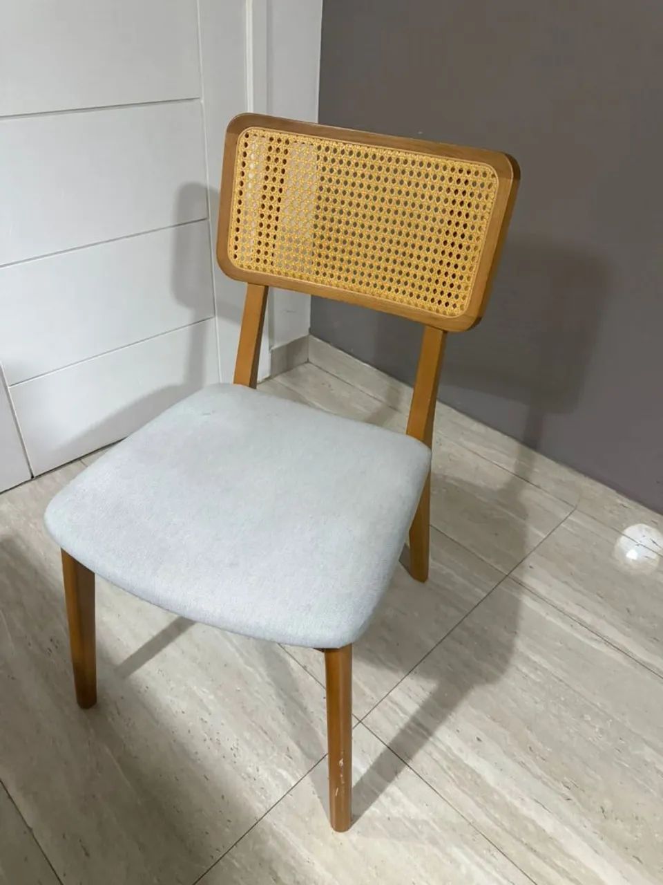 Conjunto de Mesa e cadeiras para sala de jantar off white