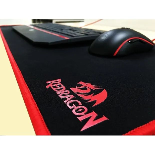 Mousepad Gamer Redragon Suzaku Preto e Vermelho 800x300mm Estendido Novo - Foto 3