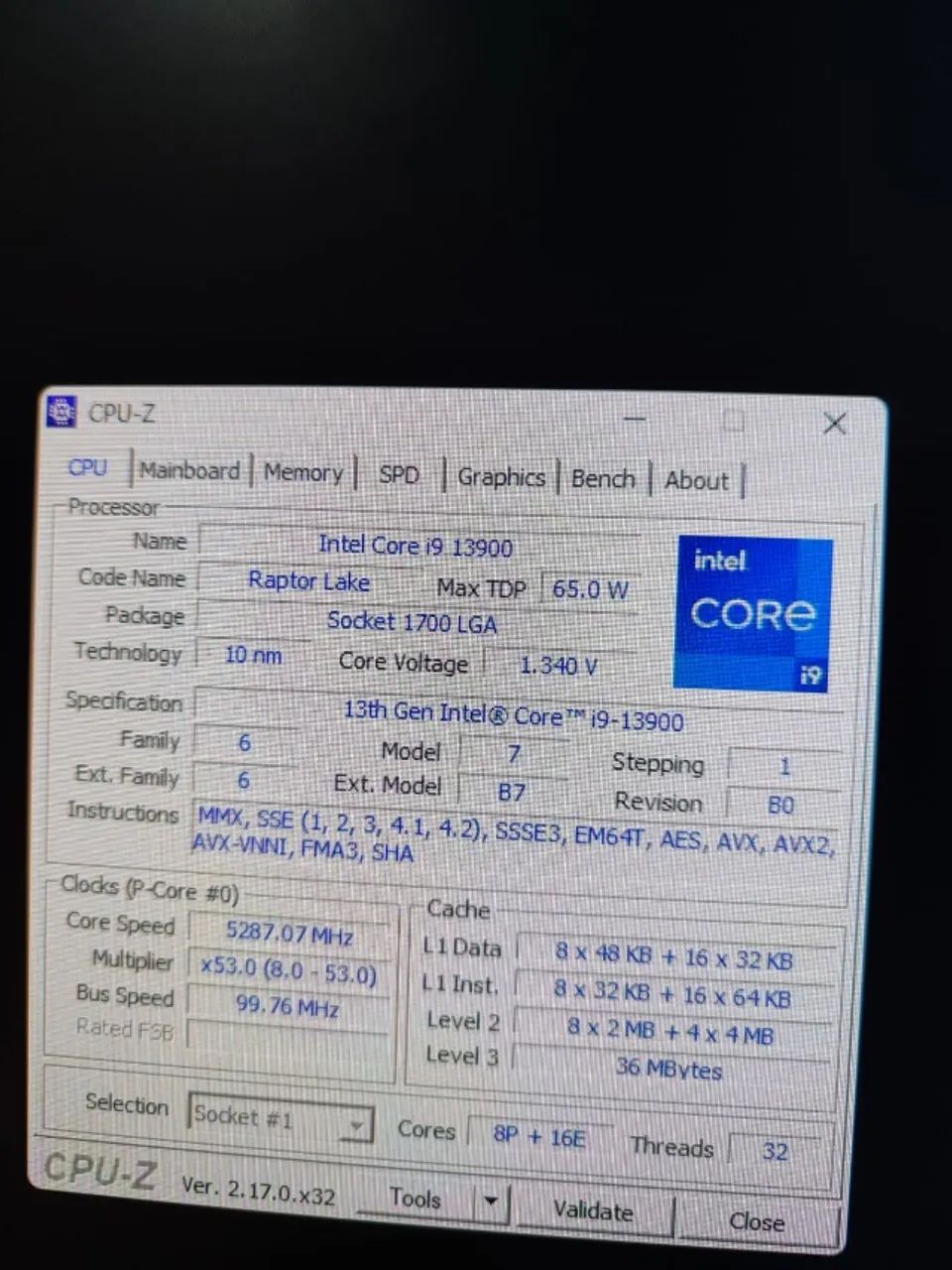 Intel Core i9 13900 Processor64317757076866122
