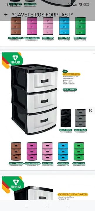Gaveteiro de plástico - Foto 3