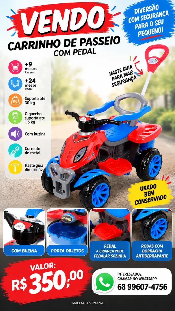 Quadriciclo Infantil /. Carrinho Infantil 