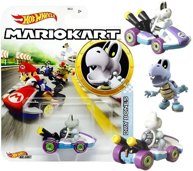 Hot Wheels - Mario Kart - Dry Bones Standard Kart  