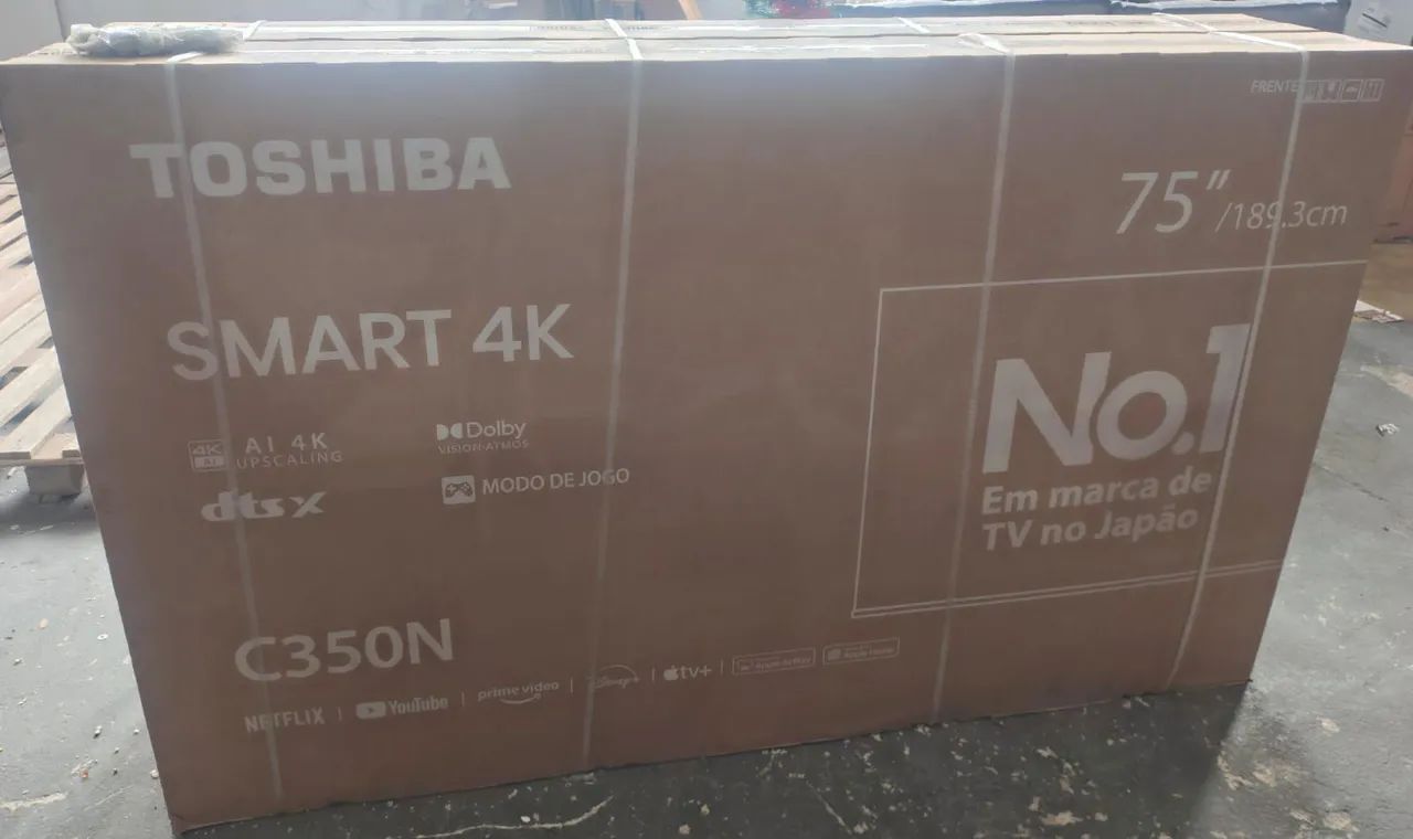 Smart TV Toshiba 75 Polegadas 4K DLED VIDAA 75C350NS