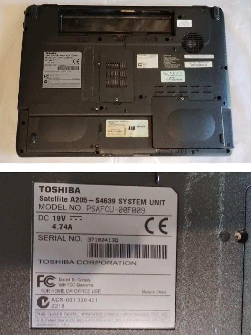 Cód.22) 1un. Notebook usado Toshiba Satellite A205-S4639 tela defeito - Foto 5