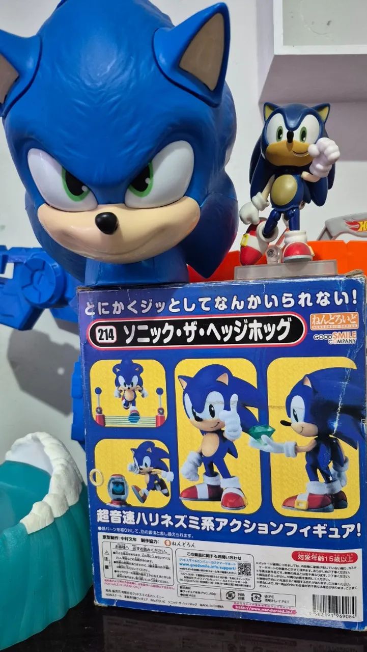 Sonic Nendoroid + Balde de pipoca sonic