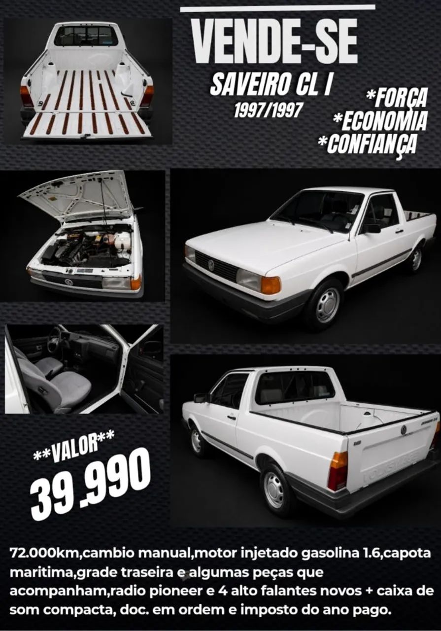 Volkswagen Saveiro Saveiro CL 1.6 Mi / CL/ C 1.6 1997