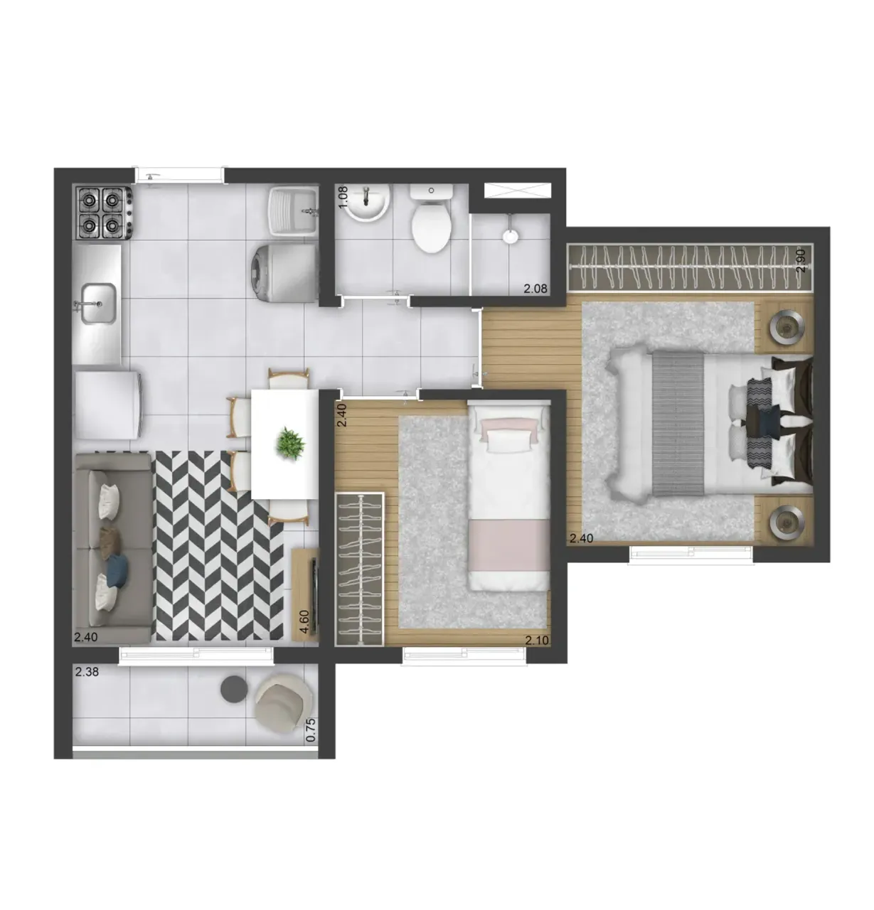 PLANTA 31m²
