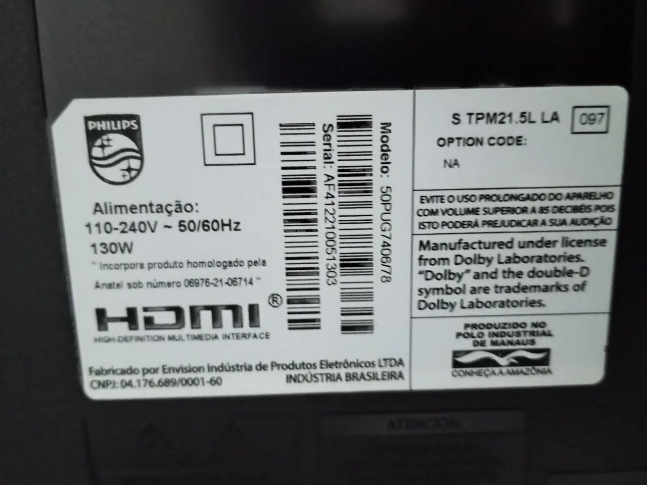 Smart Tv Philips 50 polegadas com DEFEITO, apenas troco, ?Leia a descrição? - Foto 2