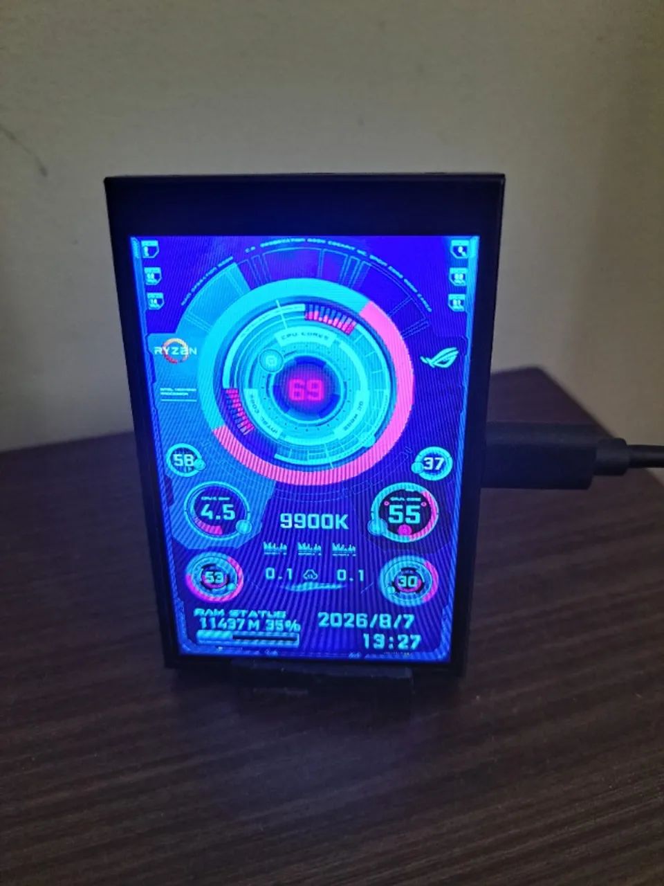 Tela monitor IPS 3,5 polegadas Tipo C e USB Display HDD, 320x480 - Foto 2