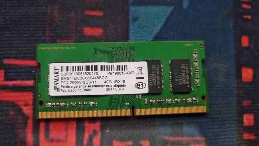 Memória RAM SMART 4GB DDR4 2666MHz Notebook