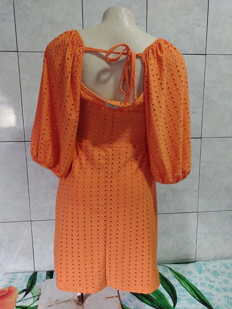 Vestido Laranja Brechó  - Foto 4