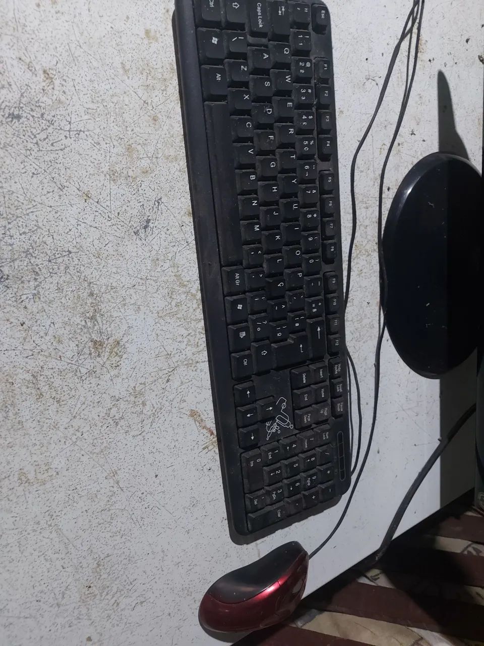 Monitor + mouse + teclado + mousepad (monitor com mancha na tela) - Foto 3